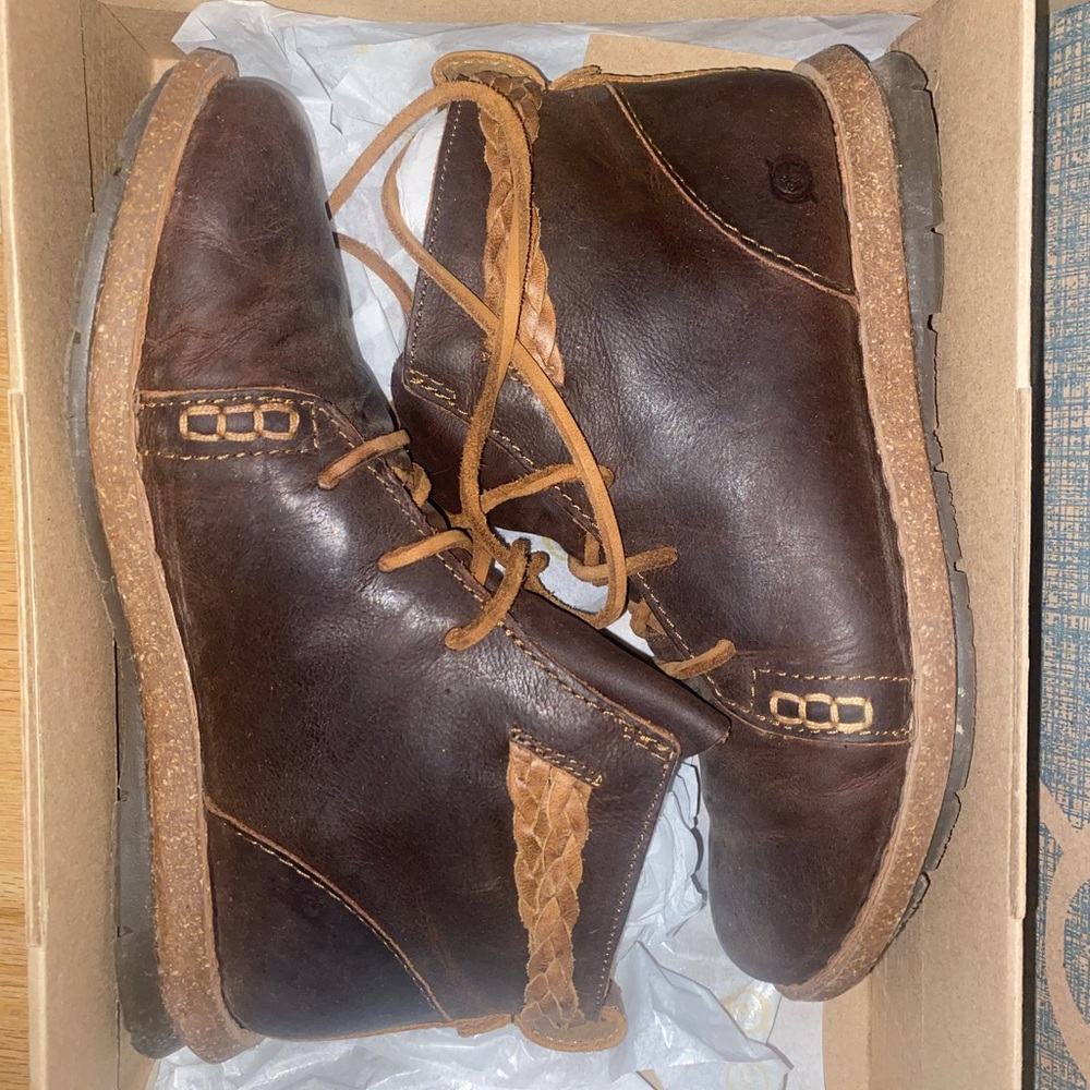 Dark Brown Leather Boots